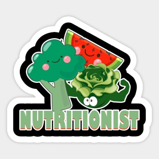 Cute Fruit & Vegetables Professional Nutritionist Sticker